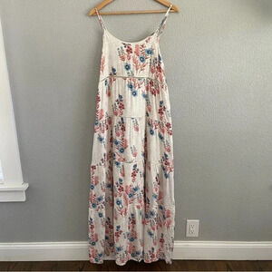 Suzanne Betro Spaghetti Strap Floral tiered dress size Small NWT